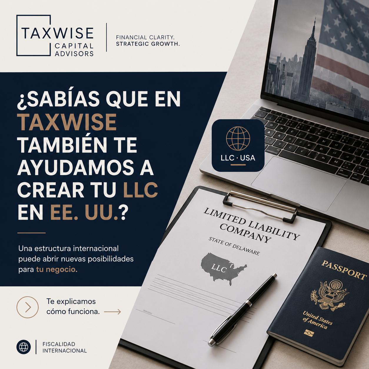 TAXWISE — te ayudamos a crear tu LLC en EE. UU.
