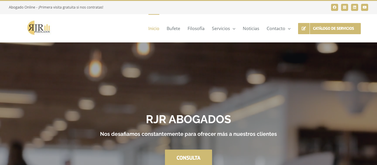 Web de RJR Abogados